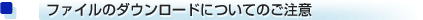 ファイルのダウンロードについてのご注意